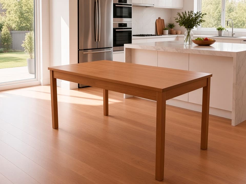 Обеденный стол Kulev Classic из массива дуба 1200 × 600 × 750 мм на кухне